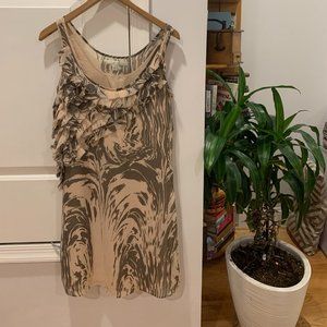 Lauren Conrad (size 4) gray/champagne dress